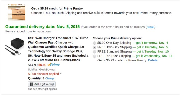 Fotografía - [Trato Alerta] Tronsmart Carga Rápida 2.0 Cargador de pared $ 6.99 en Amazon Después de $ 8 en el Cupón